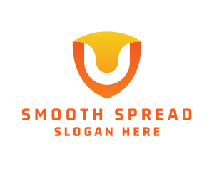 Modern Shield Letter U logo design