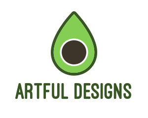 Green Avocado Sliced logo design