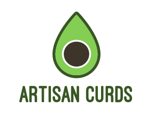 Green Avocado Sliced logo design