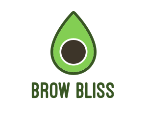 Green Avocado Sliced logo design