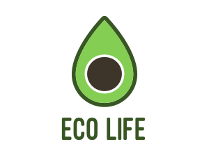 Green - Green Avocado Sliced logo design