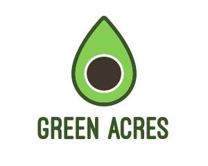 Green Avocado Sliced logo design