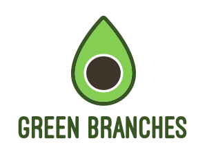 Green Avocado Sliced logo design