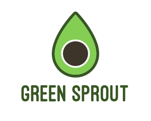 Seed - Green Avocado Sliced logo design