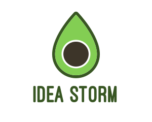 Green Avocado Sliced logo design