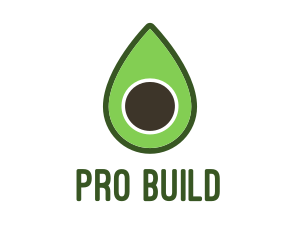 Green Avocado Sliced logo design