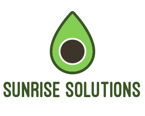 Green Avocado Sliced logo design