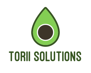 Green Avocado Sliced logo design