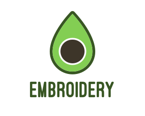 Green Avocado Sliced logo design