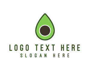 Green Avocado Sliced logo design