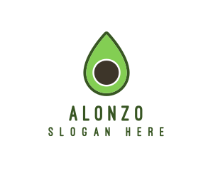 Green Avocado Sliced logo design