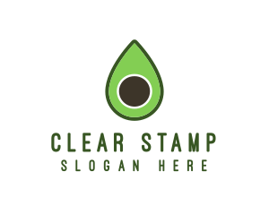 Green Avocado Sliced logo design