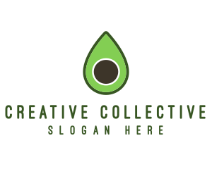 Green Avocado Sliced logo design