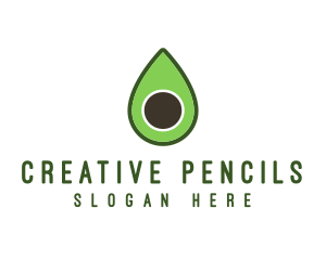 Green Avocado Sliced logo design