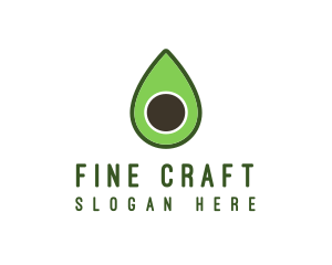 Green Avocado Sliced logo design