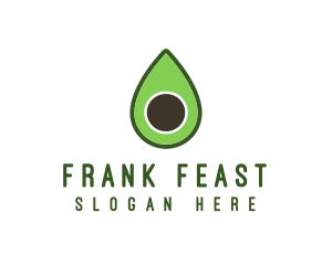 Green Avocado Sliced logo design