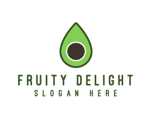 Green Avocado Sliced logo design