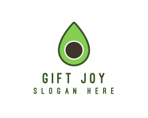 Green Avocado Sliced logo design