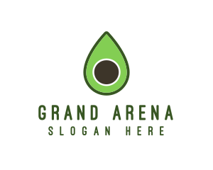 Green Avocado Sliced logo design