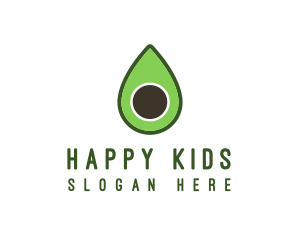 Green Avocado Sliced logo design