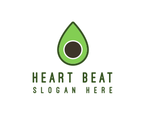 Green Avocado Sliced logo design