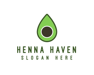 Green Avocado Sliced logo design