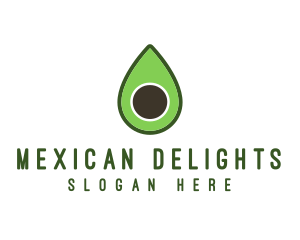 Green Avocado Sliced logo design