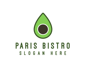 Green Avocado Sliced logo design