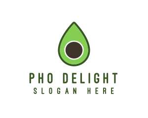 Green Avocado Sliced logo design