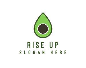 Green Avocado Sliced logo design