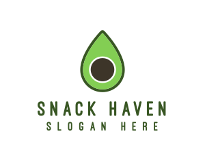 Green Avocado Sliced logo design