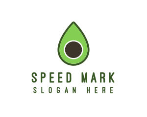 Green Avocado Sliced logo design