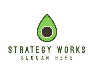 Green Avocado Sliced logo design