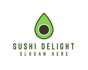 Green Avocado Sliced logo design