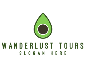 Green Avocado Sliced logo design