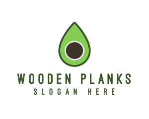 Green Avocado Sliced logo design