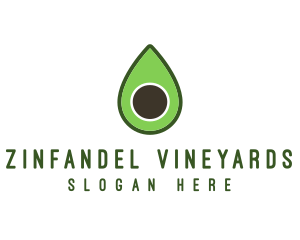 Green Avocado Sliced logo design