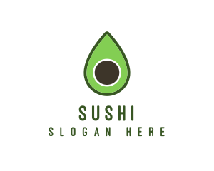 Green Avocado Sliced logo design