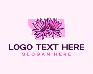 Plant - Bitterroot Flower Montana logo design