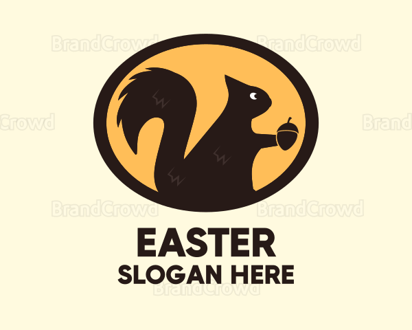 Squirrel Acorn Rodent Logo