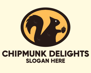 Chipmunk - Squirrel Acorn Rodent logo design