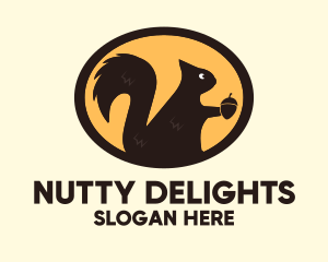 Nut - Squirrel Acorn Rodent logo design