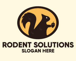 Rodent - Squirrel Acorn Rodent logo design