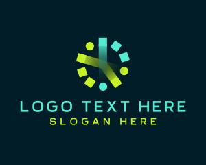 Timer - Clock Tech Application logo design