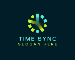 Clock Tech Application logo design