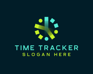 Clock Tech Application logo design