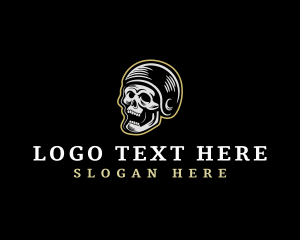 Streetwear - Scary Skull Helmet logo design