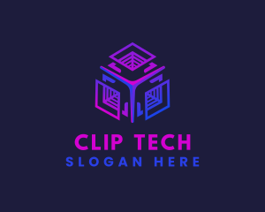 Cube Tech Cyberspace logo design