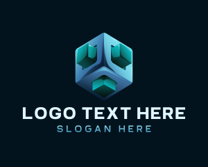 3d - 3D Cube App logo design