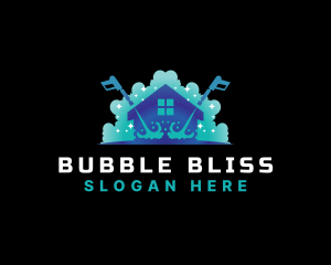 Bubble Cleaning Pressure Wash logo design